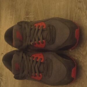 Nike Gray and Red Athletic Shoes